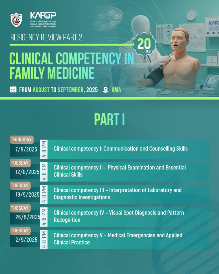 CLINICAL COMPETENCY IN FAMILY MEDICINE PART 1